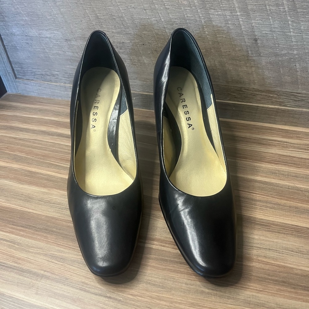 Caressa Black Heels